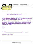 School Age Health Appraisal